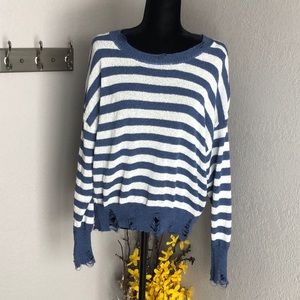 Striped Ripped Sweater